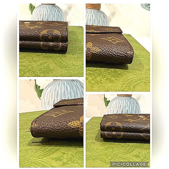 LOUIS VUITTON AUTHENTIC LEATHER V FLAP ELISE WALLET EUC - Picture 12 of 16